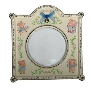 Hallmark Baby Boy Picture Frame "This Little Piggy" Nursery Rhyme Shower Gift